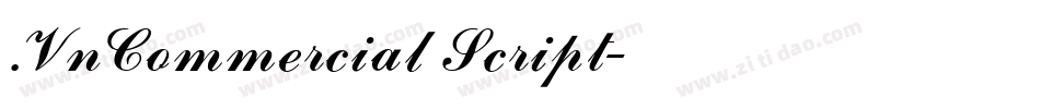 .VnCommercial Script字体转换
